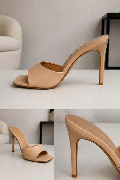 Sandalia Mule Tacón Fino